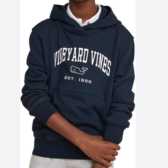 Vineyard Vines Other - Vineyard Vines boys M navy sweatshirt large whale hooded